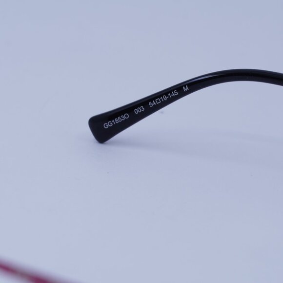 Gucci GG1853O 003 Eyeglasses Fuchsia with GG Pattern 54mm Cat Eye Frame - Picture 5 of 9